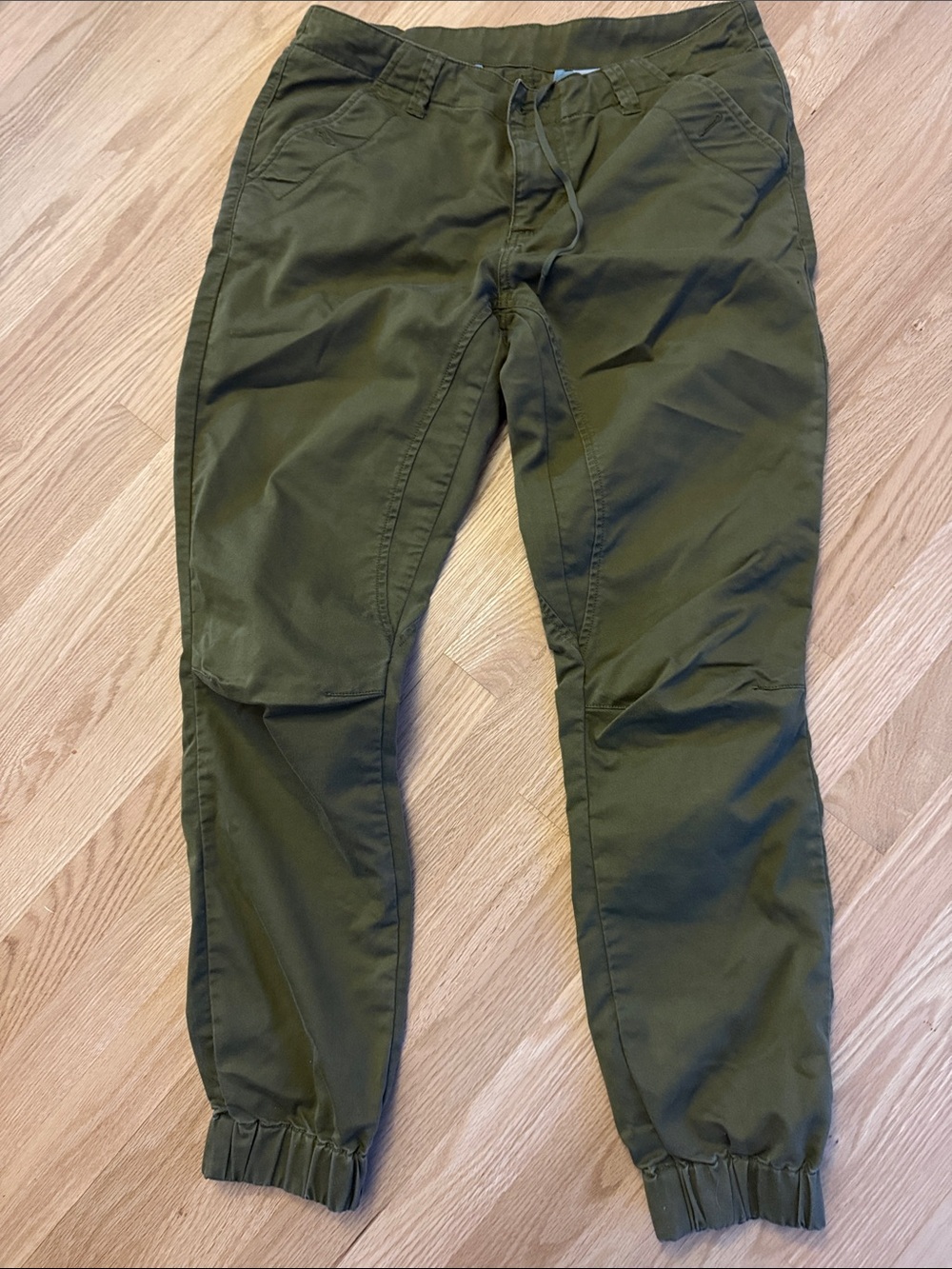 MEC Olive Drawstring Cargo Ankle Pants